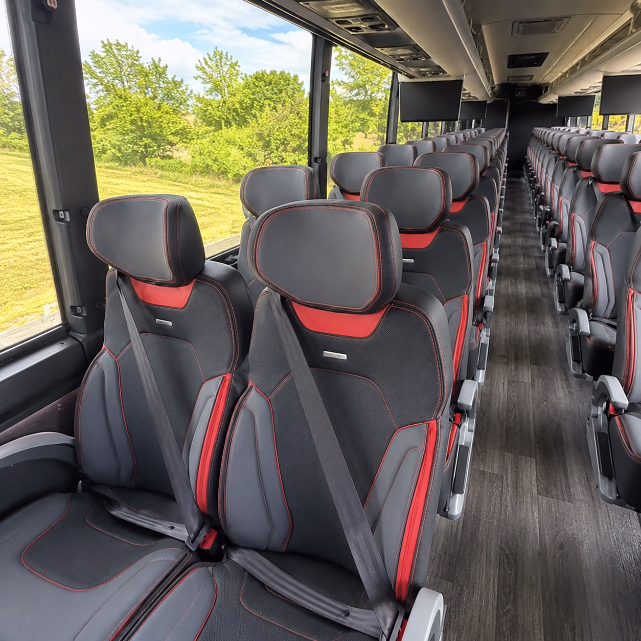 west hartford charter bus rental interior