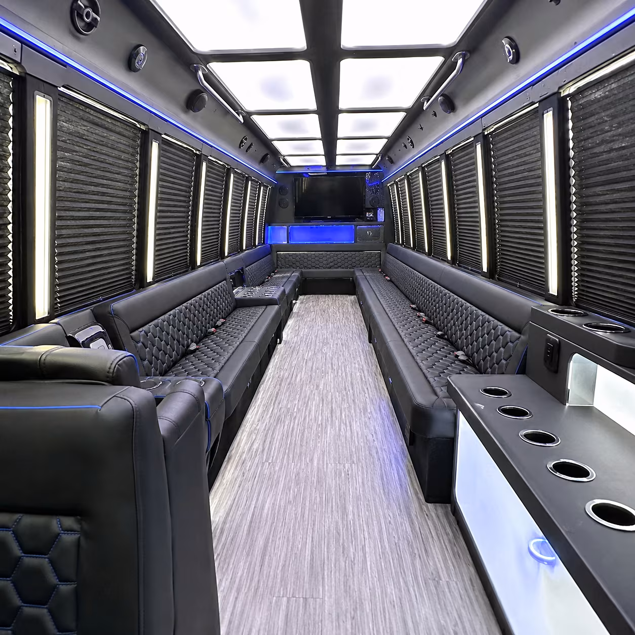 west hartford party bus rental interior